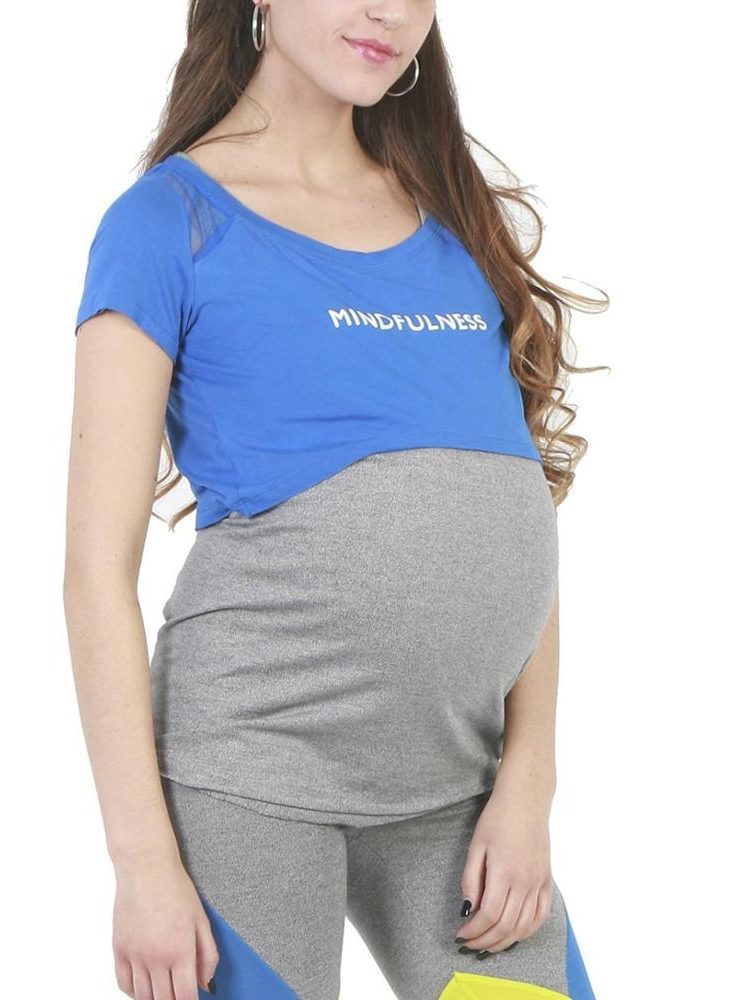 945c Premamá Top Camiseta de Lactancia Efecto 2 en 1 Zeta Ville para Mujer 