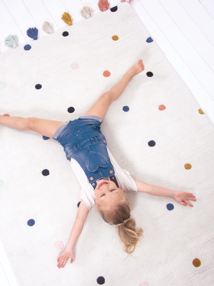 Alfombra infantil de algodón de lunares, jay La Redoute Interieurs