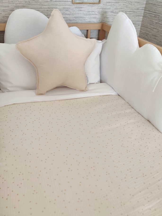 Ropa de Cuna Dots Oro Beige 