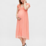 vestido-fiesta-premama-combinado-encaje-tul-coral