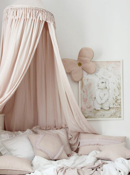 Cielo de cama infantil rosa Lilly