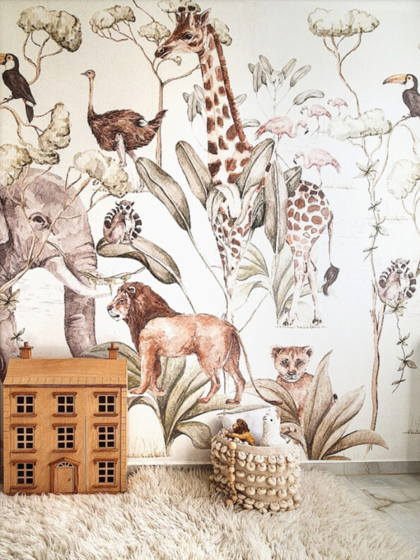 mural-papel-pintado-infantil-animales-sabana-7