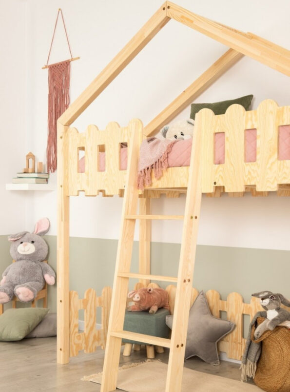 Cama Infantil Casita El Árbol Con Escalera 90x200 Cm Cama Litera