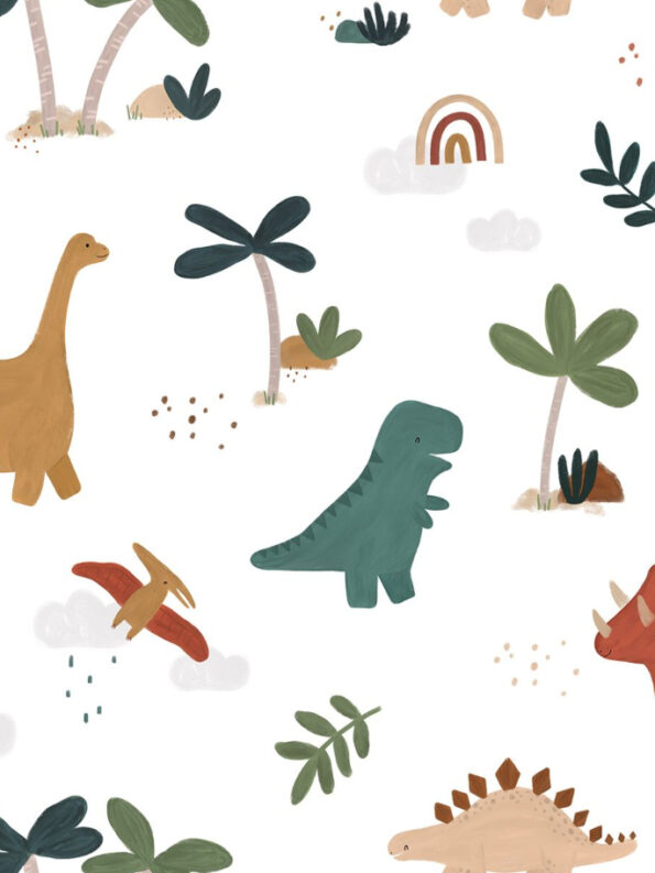 papel-pintado-infantil-dinosaurios-colores-1