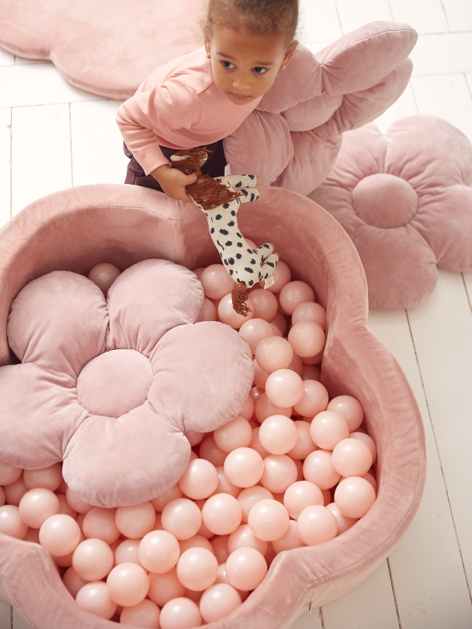 Piscina infantil de bolas para niños, 450 piezas, color rosa