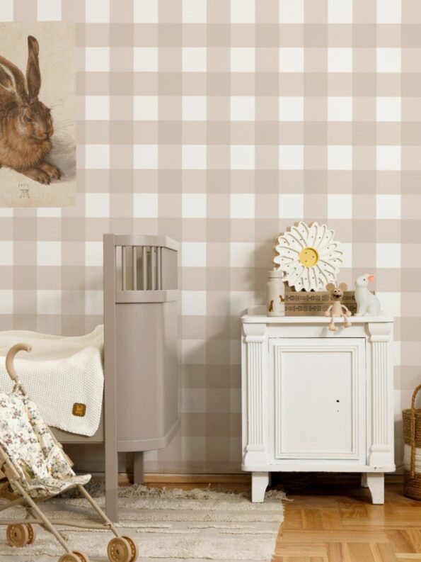 papel-pintado-infantil-cuadros-beige