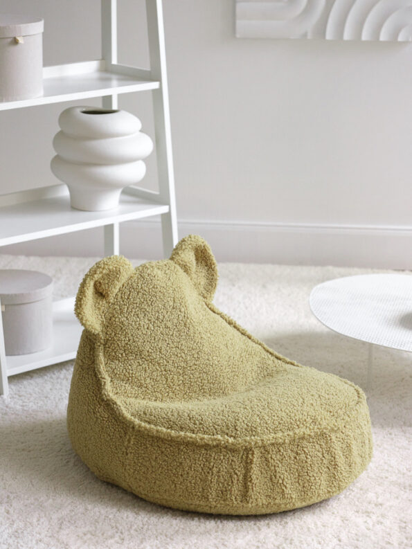 sillon-puf-montessori-oso-peluche-verde