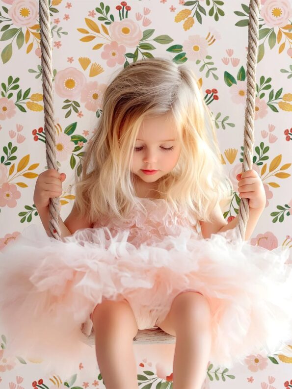 papel-pintado-infantil-alysse-acento-rojo-fondo-rosa-5