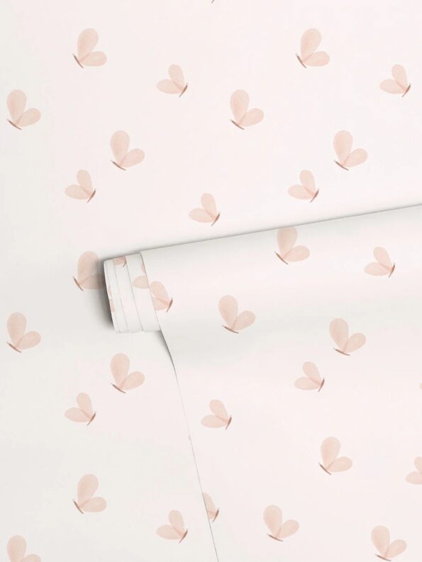 papel-pintado-infantil-cherie-mariposas-fondo-rosa