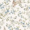 papel-pintado-infantil-vintage-flores-prado-patos-conejos-azul-beige