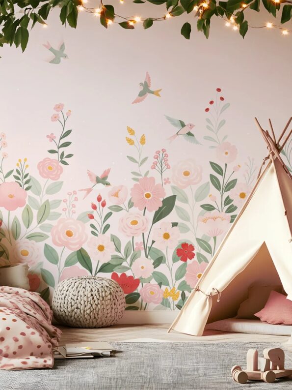 papel-pintado-niña-flores-mural-fondo-rosa-elysse-1